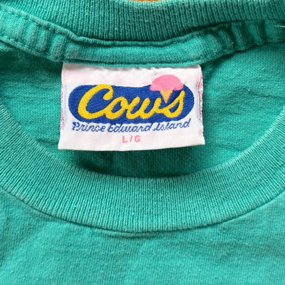 Cows Vintage 1990's Skiing Blue Small T-Shirt - Picture 3 of 10